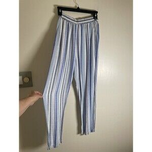 Blue And White Striped Tensel Gauzy Pants Resortware Women’s XS